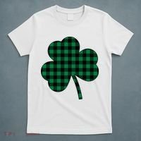 Checkered Irish Clover Leaf T-Shirt thumb 5