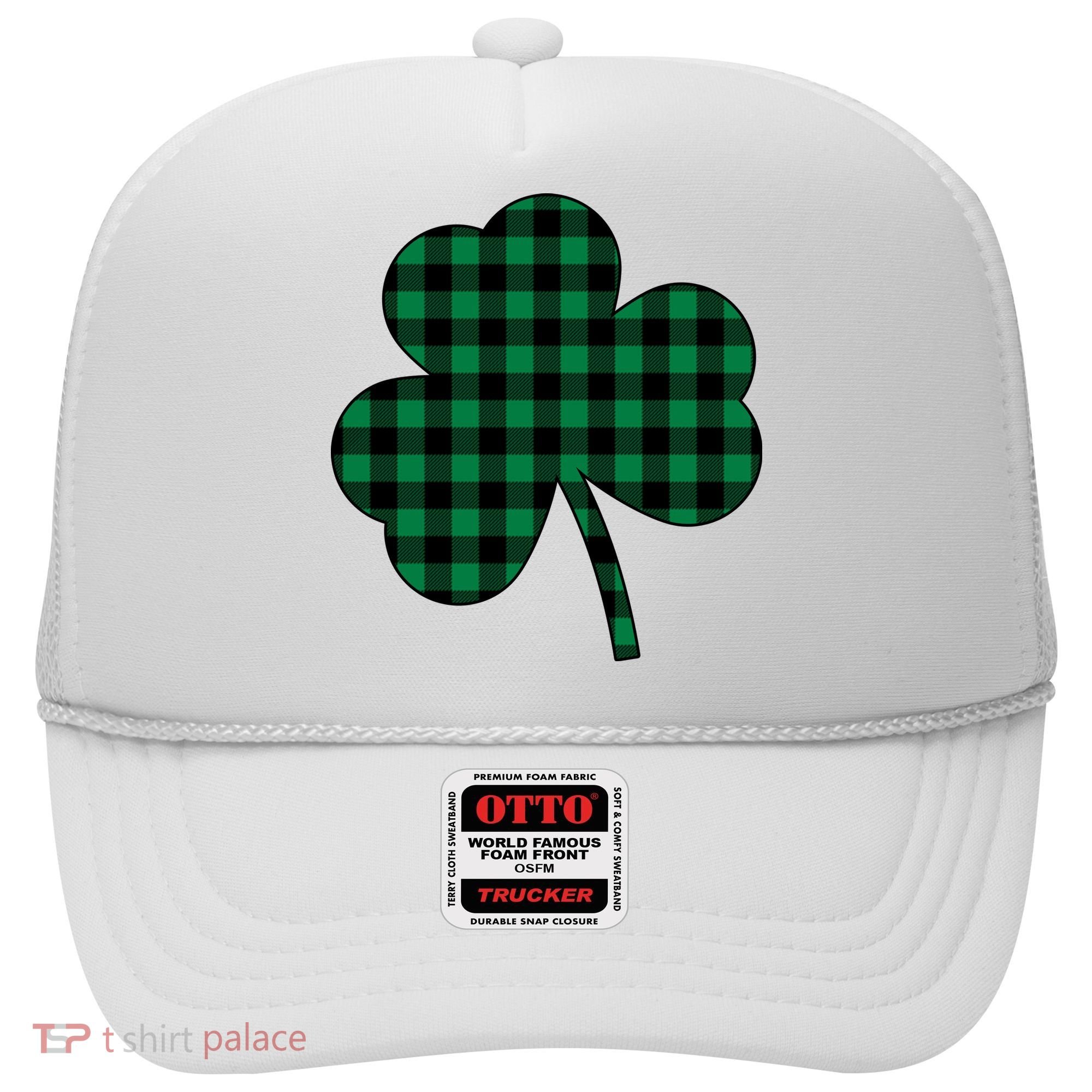 Checkered Irish Clover Leaf Hat