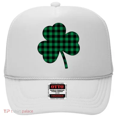 Checkered Irish Clover Leaf Hat