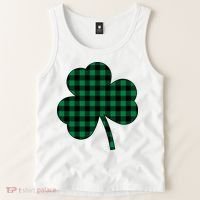 Checkered Irish Clover Leaf Tank Top thumb 2