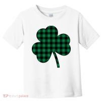 Checkered Irish Clover Leaf Toddler T-Shirt thumb 0