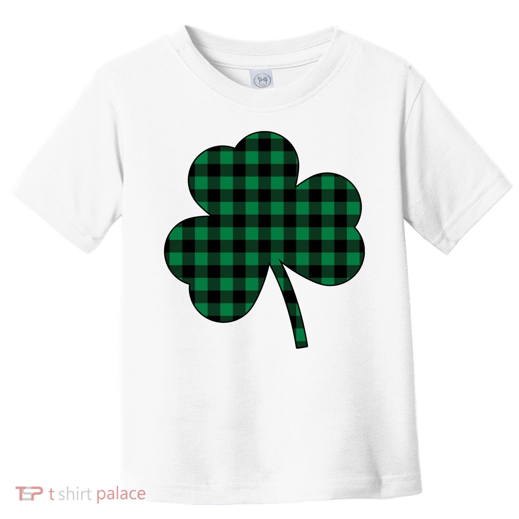 Checkered Irish Clover Leaf Toddler T-Shirt