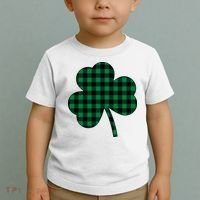 Checkered Irish Clover Leaf Toddler T-Shirt thumb 2