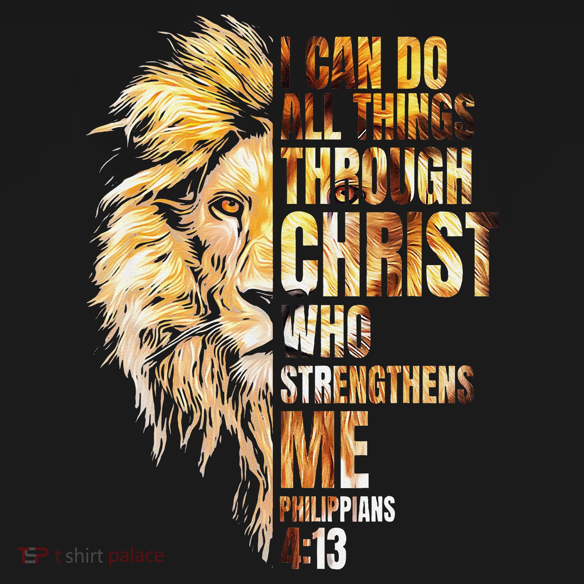 Christian I Can Do All Things Through Christ Lion Faith Backpack