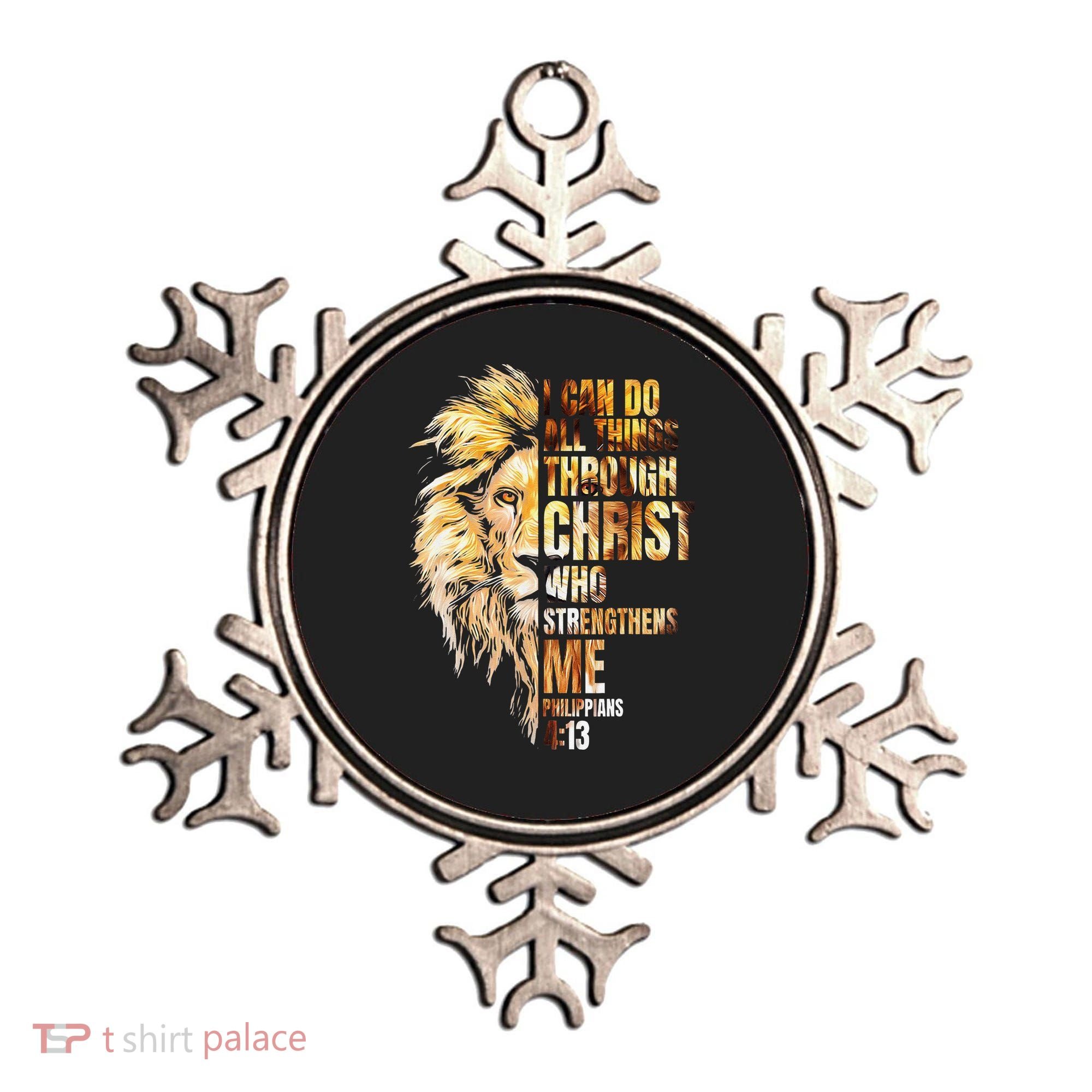 Christian I Can Do All Things Through Christ Lion Faith Ornament