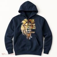 Christian I Can Do All Things Through Christ Lion Faith Hoodie thumb 0