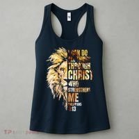 Christian I Can Do All Things Through Christ Lion Faith Women's Tank Top thumb 3