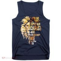 Christian I Can Do All Things Through Christ Lion Faith Tank Top thumb 0