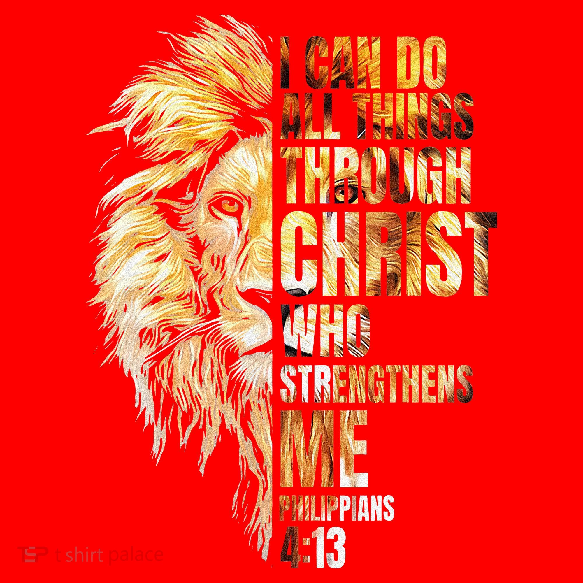 Christian I Can Do All Things Through Christ Lion Faith Santa Hat