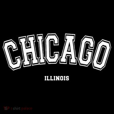 Chicago Illinois Stripe Pom Pom Beanie