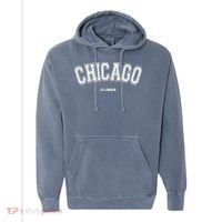 Chicago Illinois Comfort Colors Garment-Dyed Hooded Sweatshirt thumb 0