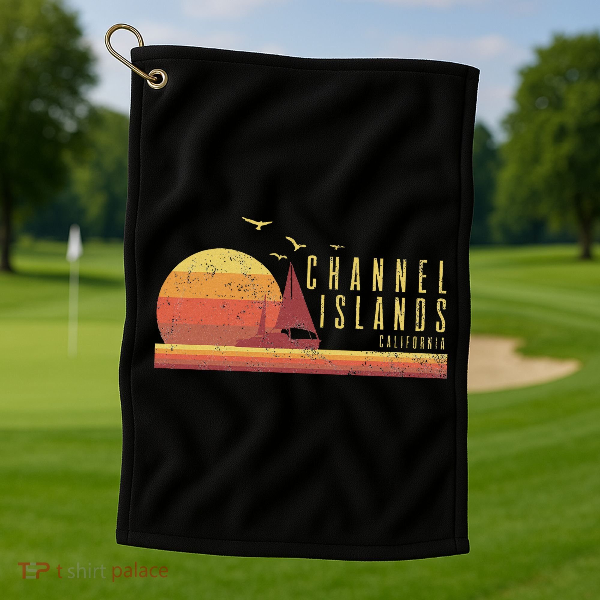 Channel Island California Golf Towel