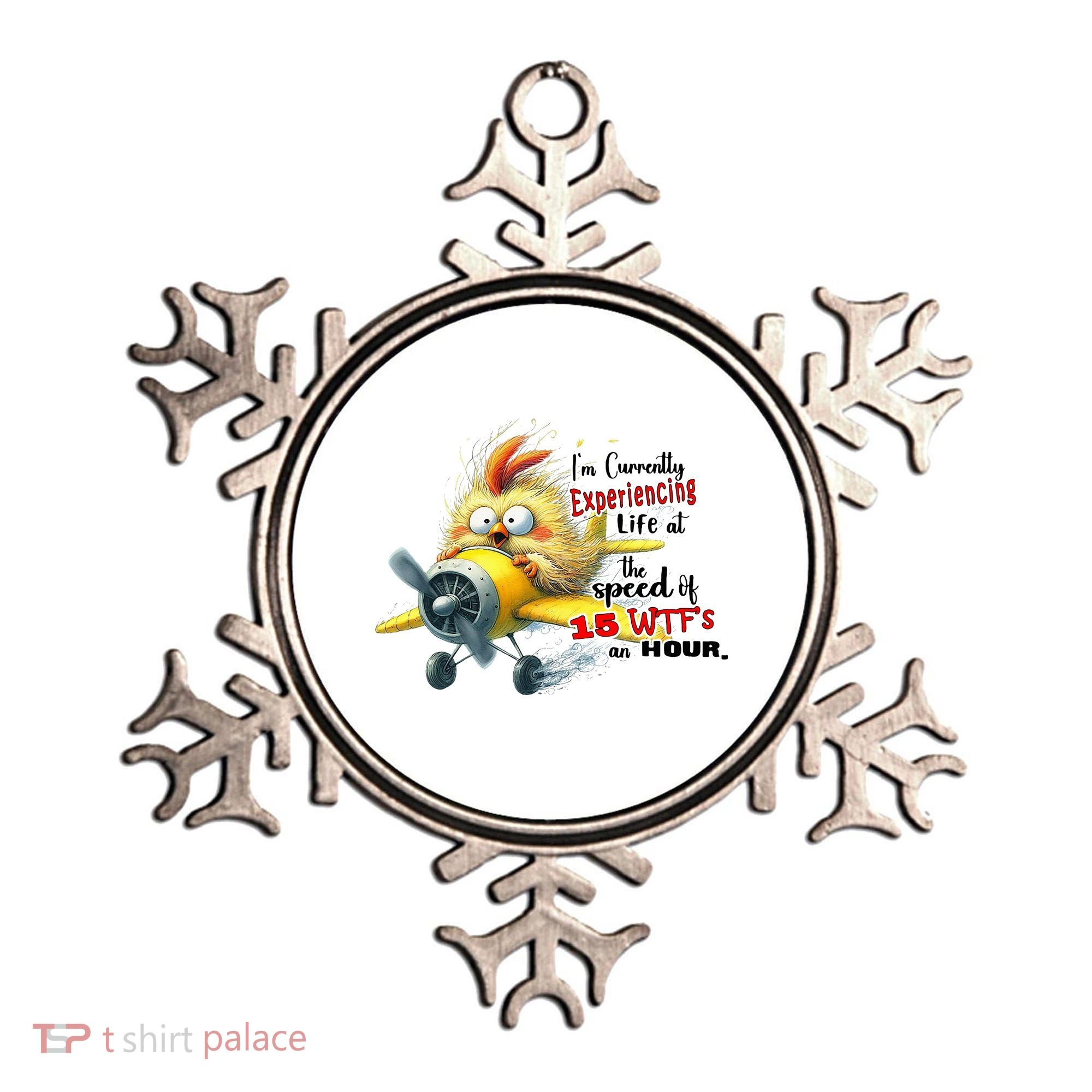 Chick IM Currently Experiencing Life At The Speed Of 15 Wtf Ornament