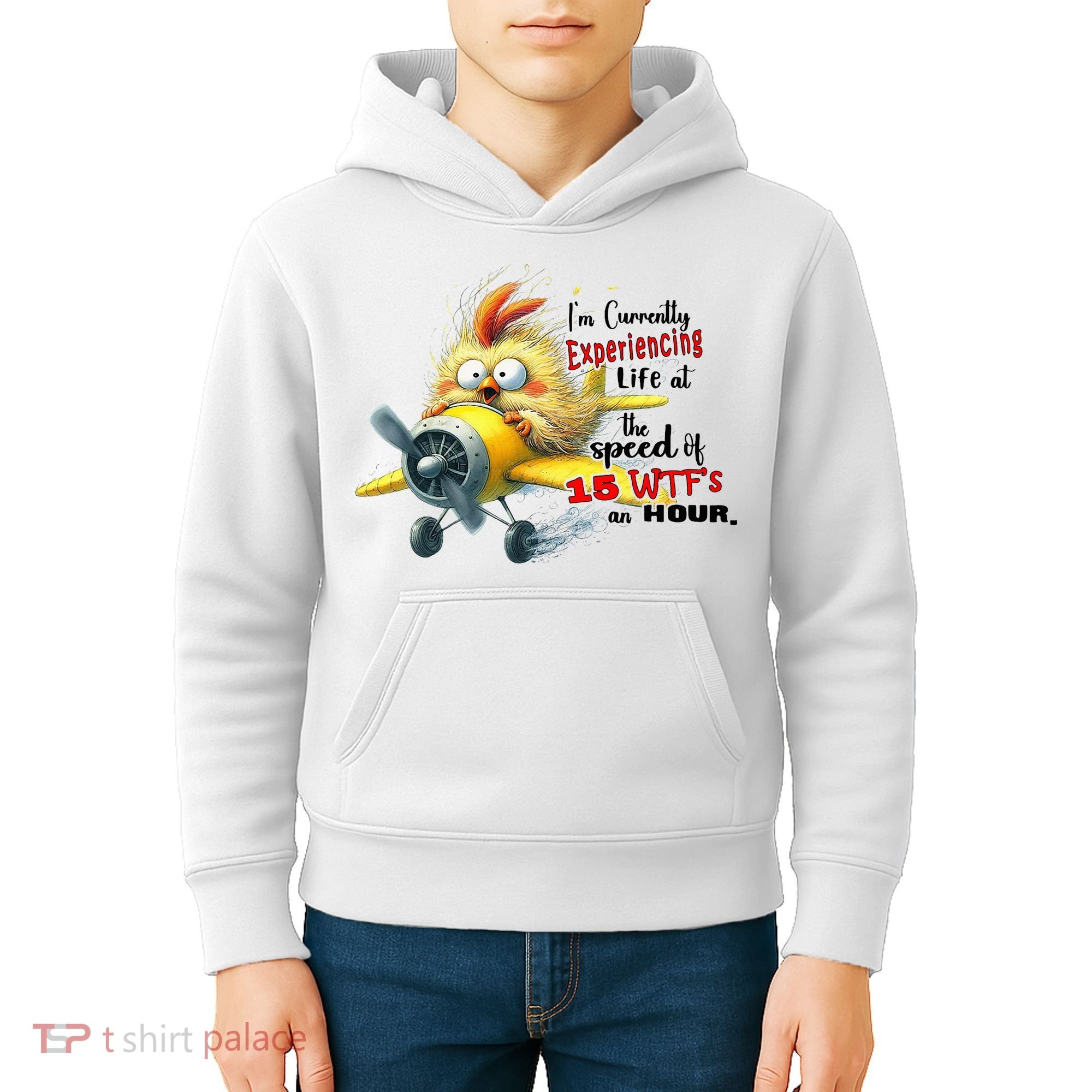 Chick IM Currently Experiencing Life At The Speed Of 15 Wtf Kids Hoodie
