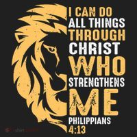 Christian I Can Do All Things Through Christ Lion Faith Beanie thumb 2