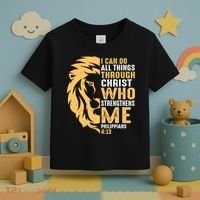 Christian I Can Do All Things Through Christ Lion Faith Toddler T-Shirt thumb 3