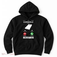 Cornhole Is Calling And I Must Go Funny Phone Screen Humor Hoodie thumb 0