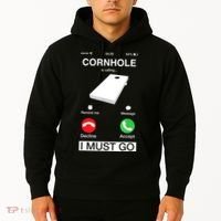Cornhole Is Calling And I Must Go Funny Phone Screen Humor Hoodie thumb 2