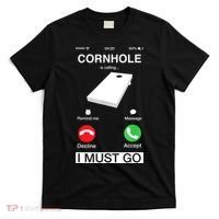 Cornhole Is Calling And I Must Go Funny Phone Screen Humor T-Shirt thumb 0