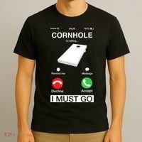 Cornhole Is Calling And I Must Go Funny Phone Screen Humor T-Shirt thumb 3