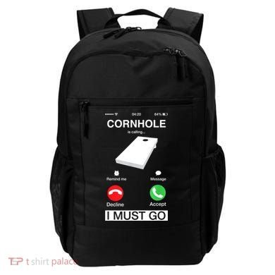 Cornhole Is Calling And I Must Go Funny Phone Screen Humor Backpack