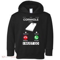 Cornhole Is Calling And I Must Go Funny Phone Screen Humor Toddler Hoodie thumb 0