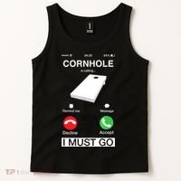 Cornhole Is Calling And I Must Go Funny Phone Screen Humor Tank Top thumb 2