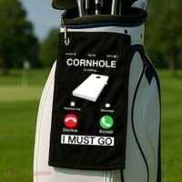 Cornhole Is Calling And I Must Go Funny Phone Screen Humor Golf Towel thumb 2