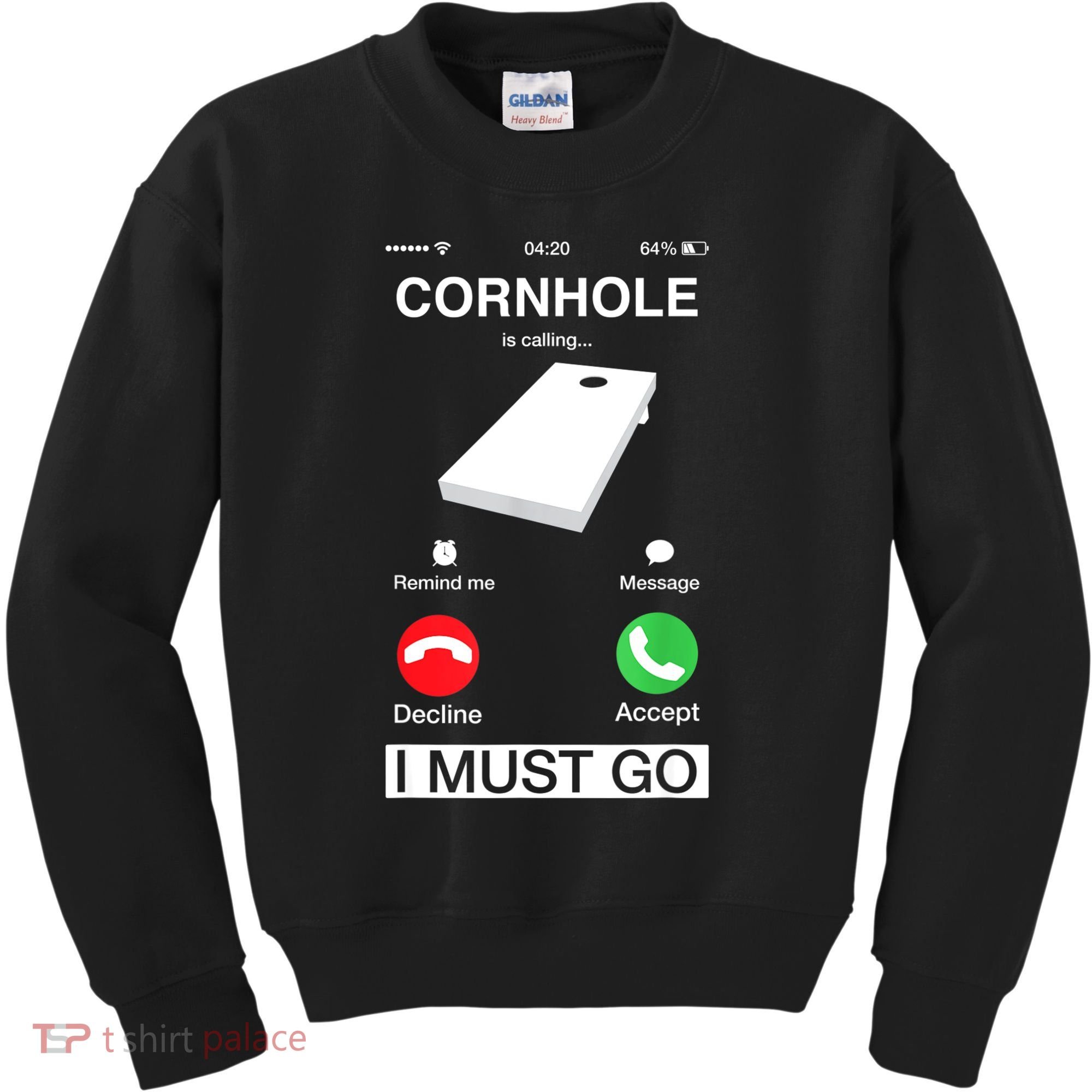 Cornhole Is Calling And I Must Go Funny Phone Screen Humor Kids Sweatshirt