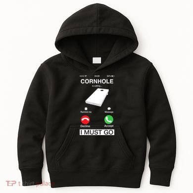 Cornhole Is Calling And I Must Go Funny Phone Screen Humor Kids Hoodie