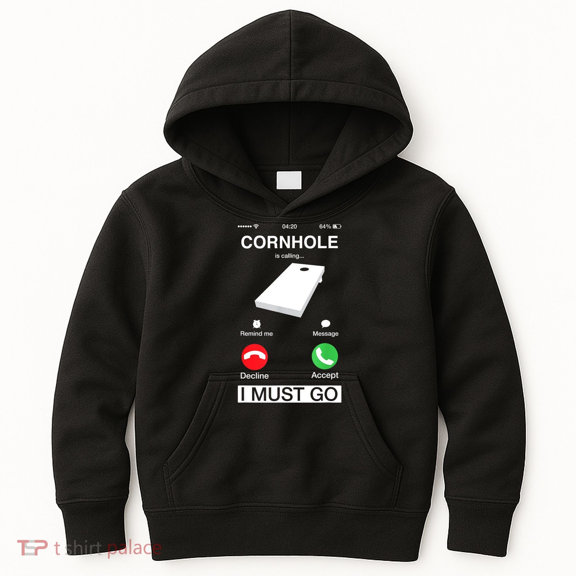 Cornhole Is Calling And I Must Go Funny Phone Screen Humor Kids Hoodie