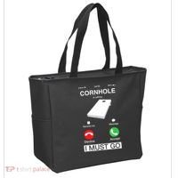 Cornhole Is Calling And I Must Go Funny Phone Screen Humor Tote Bag thumb 2
