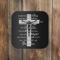 Cross I can only Jesus imagine Christian Religious Coaster thumb 0