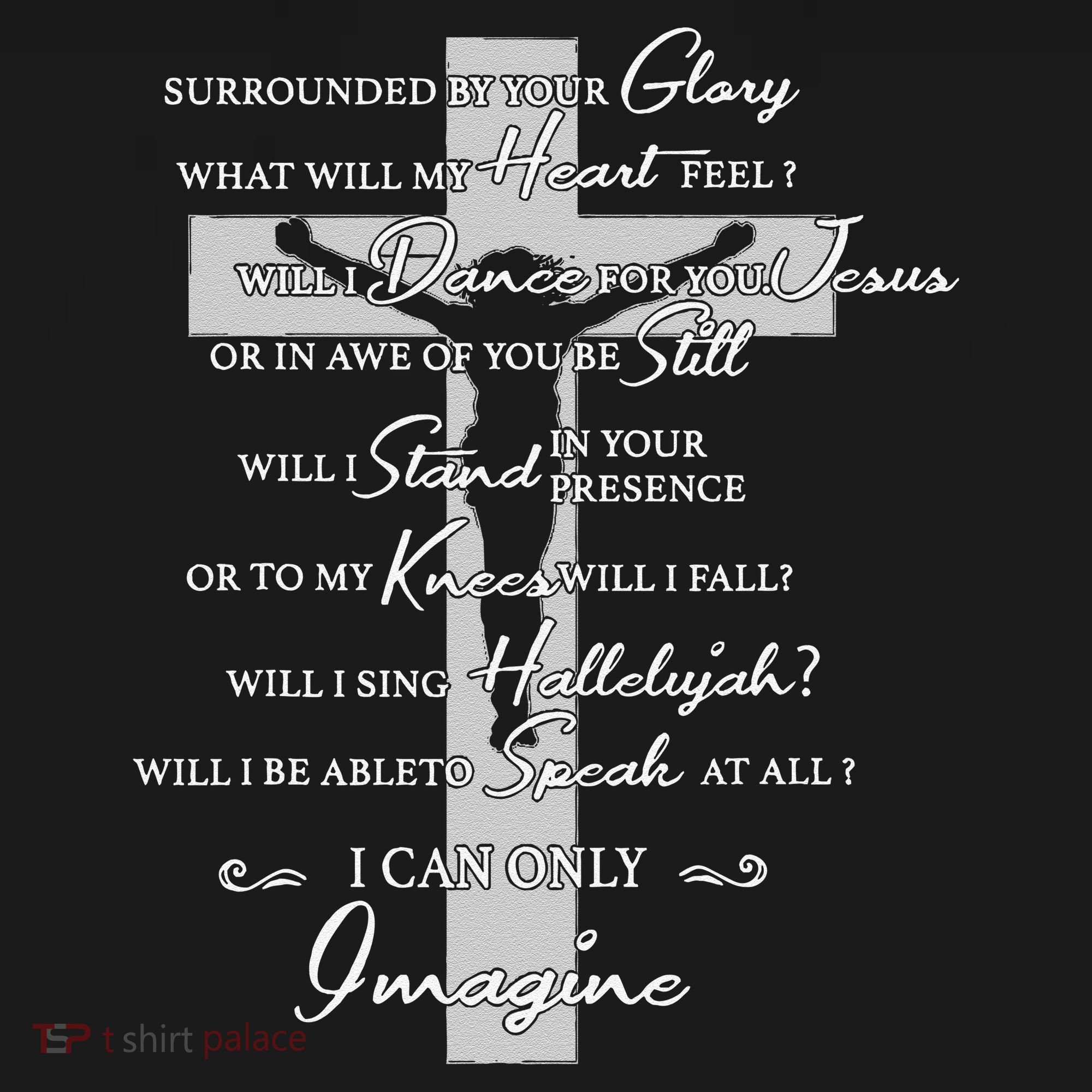 Cross I can only Jesus imagine Christian Religious Women's Tank Top