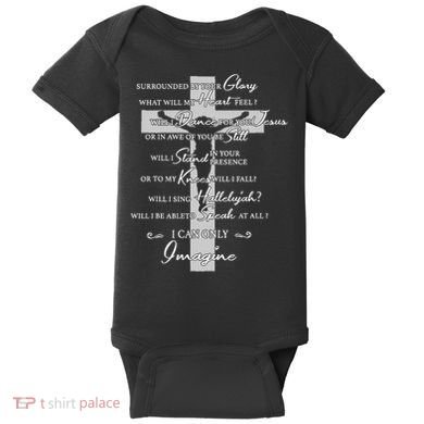 Cross I can only Jesus imagine Christian Religious Baby Bodysuit