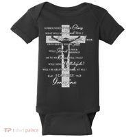 Cross I can only Jesus imagine Christian Religious Baby Bodysuit thumb 0