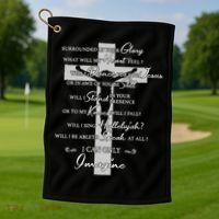 Cross I can only Jesus imagine Christian Religious Golf Towel thumb 1
