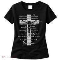 Cross I can only Jesus imagine Christian Religious Women's T-Shirt thumb 0