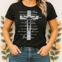 Cross I can only Jesus imagine Christian Religious Women's T-Shirt thumb 2