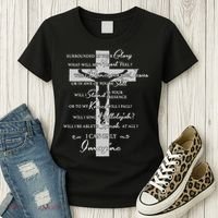 Cross I can only Jesus imagine Christian Religious Women's T-Shirt thumb 3