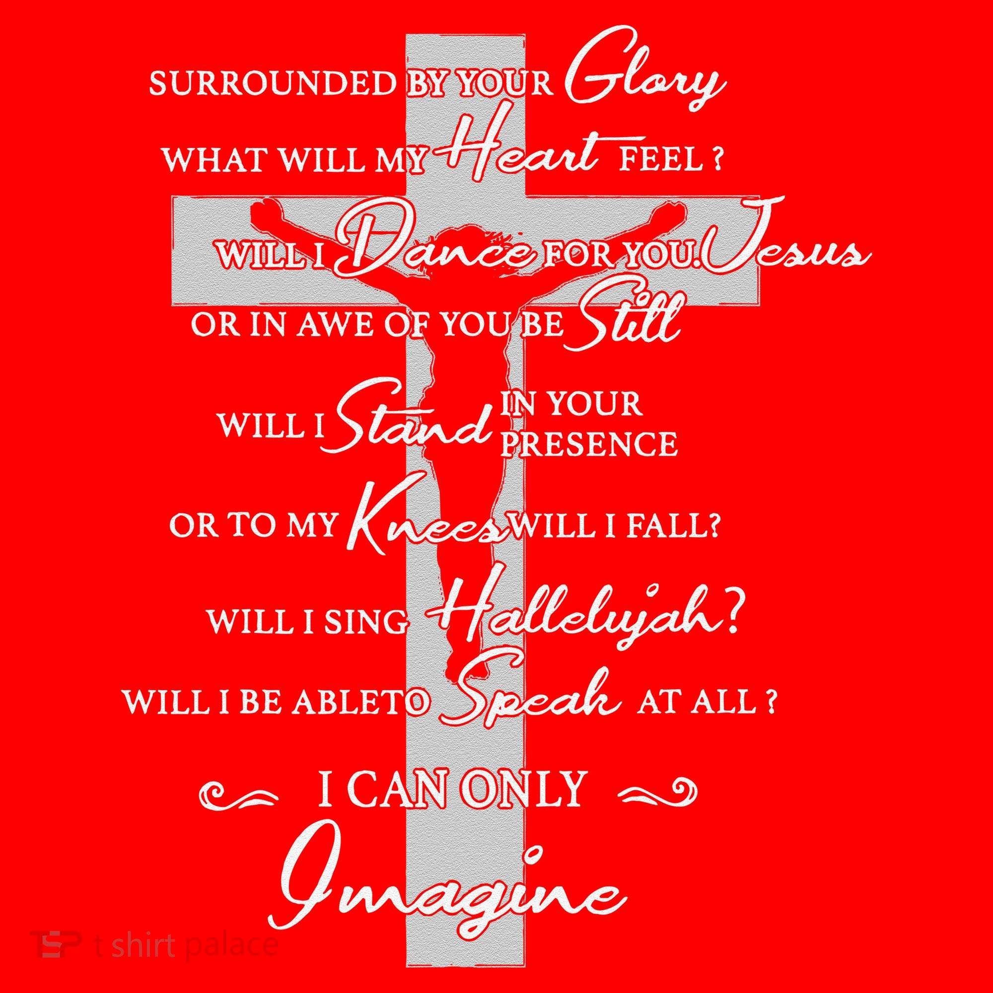 Cross I can only Jesus imagine Christian Religious Santa Hat