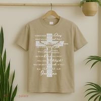 Cross I can only Jesus imagine Christian Religious T-Shirt thumb 2