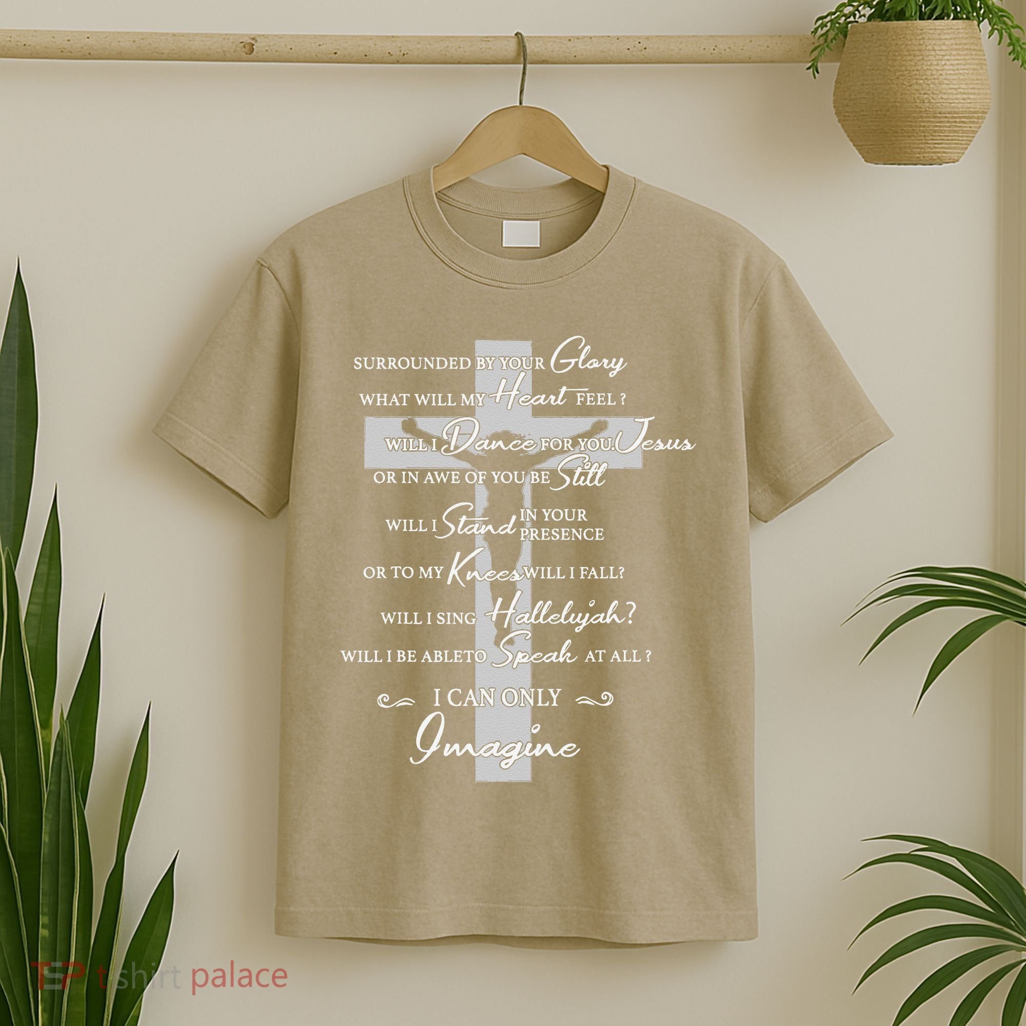 Cross I can only Jesus imagine Christian Religious T-Shirt