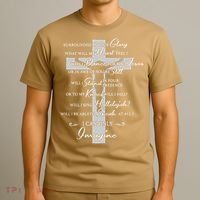 Cross I can only Jesus imagine Christian Religious T-Shirt thumb 3