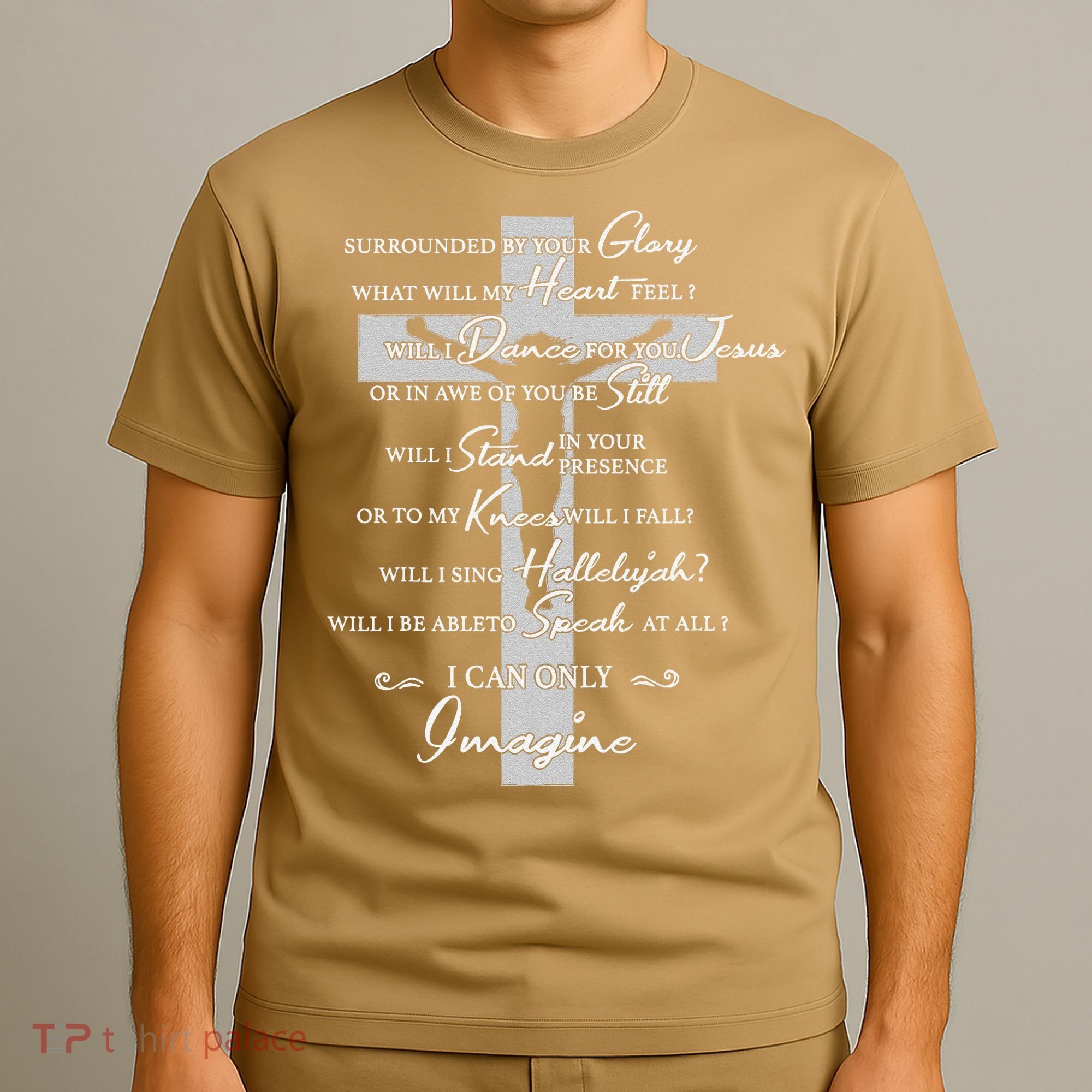 Cross I can only Jesus imagine Christian Religious T-Shirt