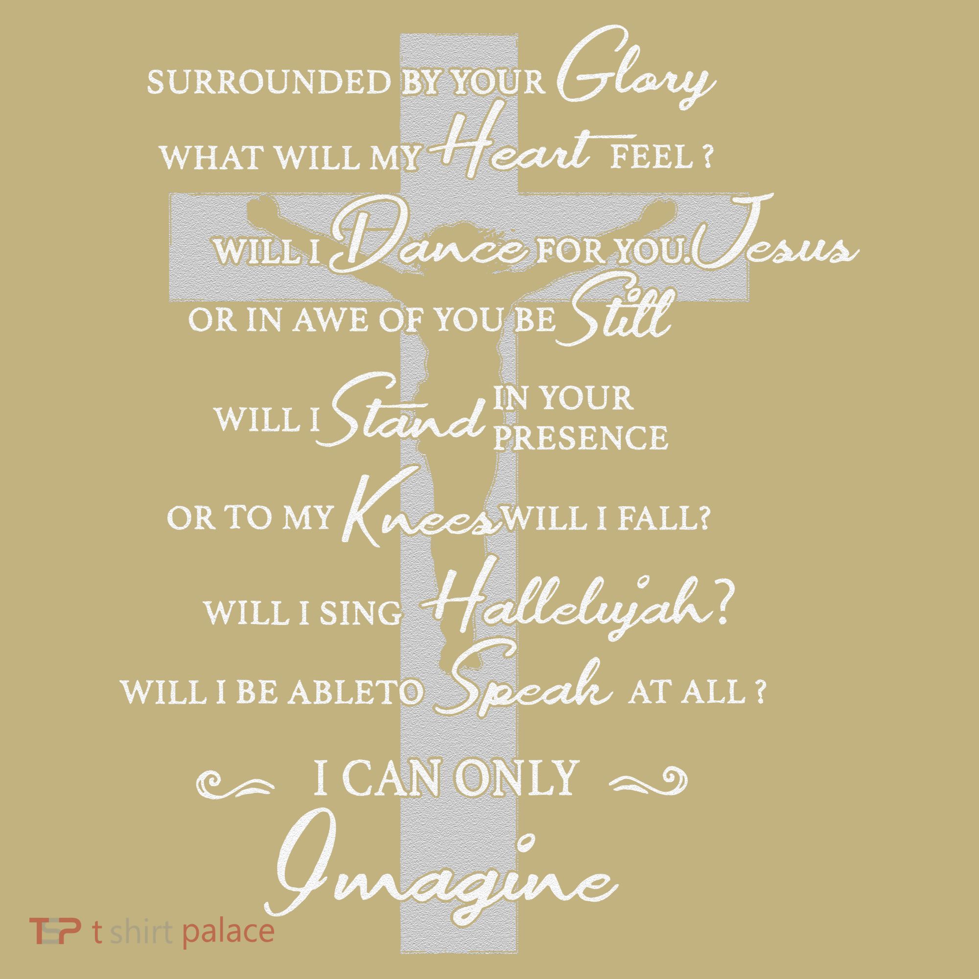 Cross I can only Jesus imagine Christian Religious Mousepad