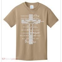 Cross I can only Jesus imagine Christian Religious Kids T-Shirt thumb 0