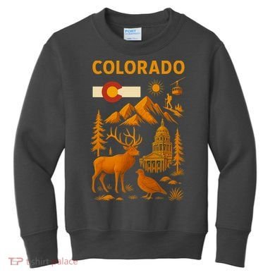Colorado Iconic Collage Kids Sweatshirt