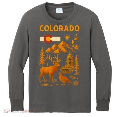 Colorado Iconic Collage Kids Long Sleeve Shirt