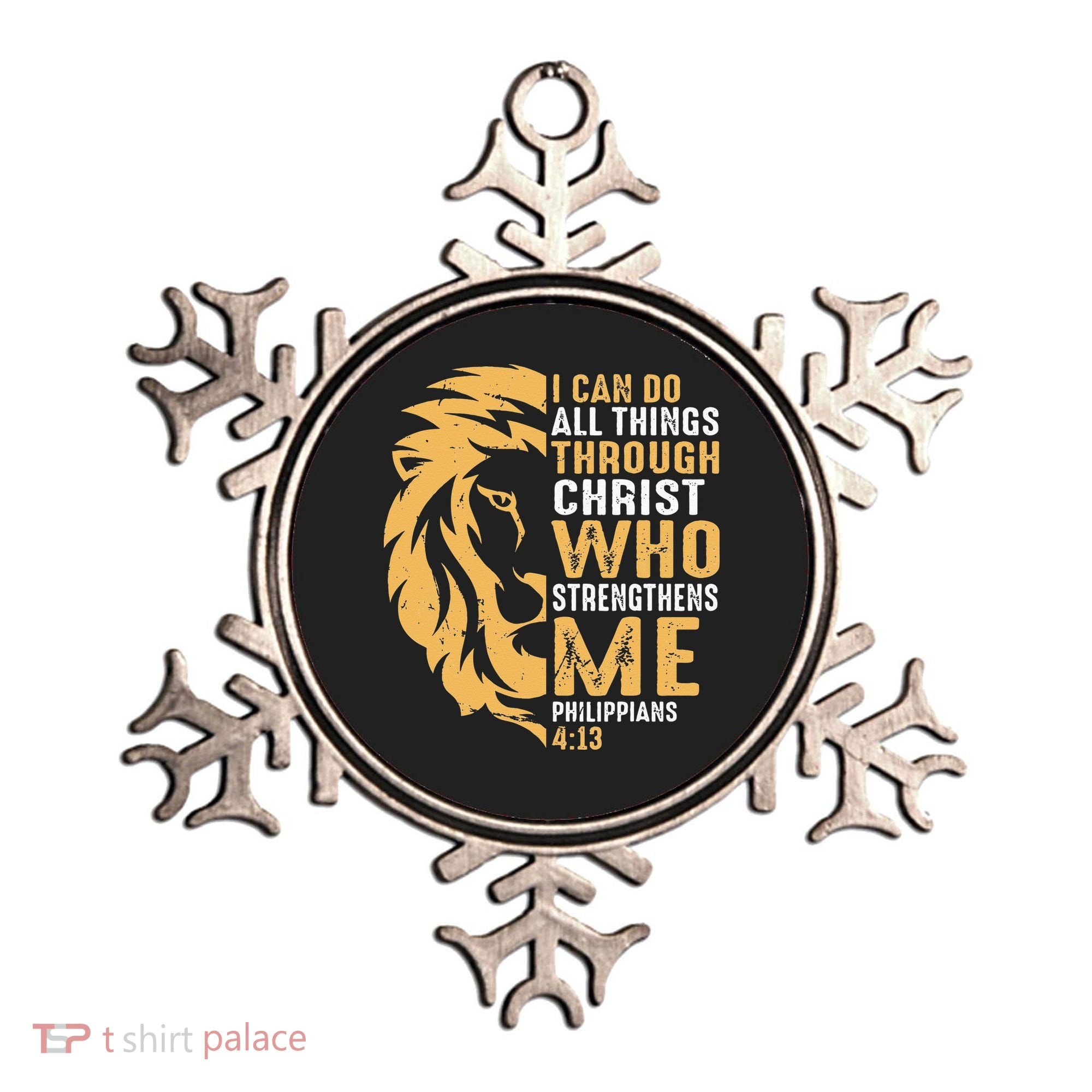 Christian I Can Do All Things Through Christ Lion Faith Ornament